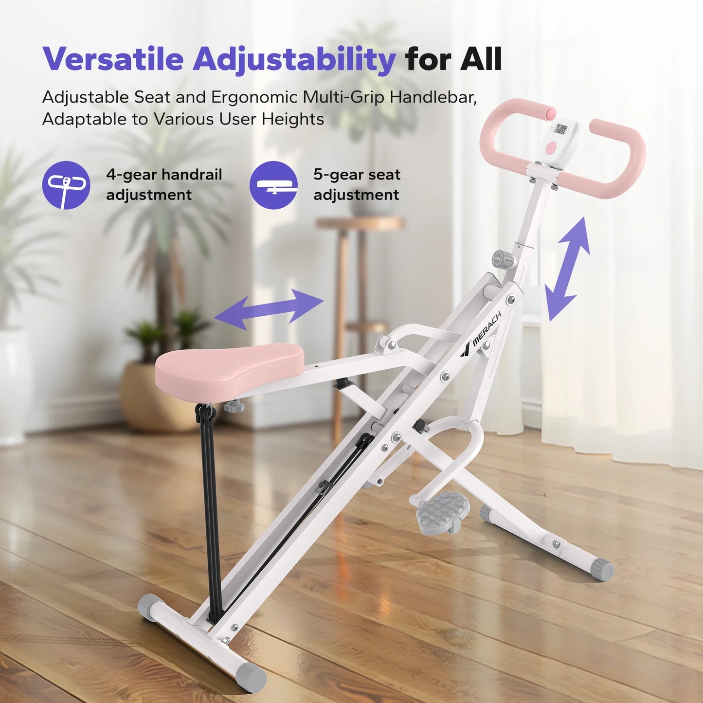 Adjustable Squat Trainer with Triple Resistance Bands for Total Lower Body Strength